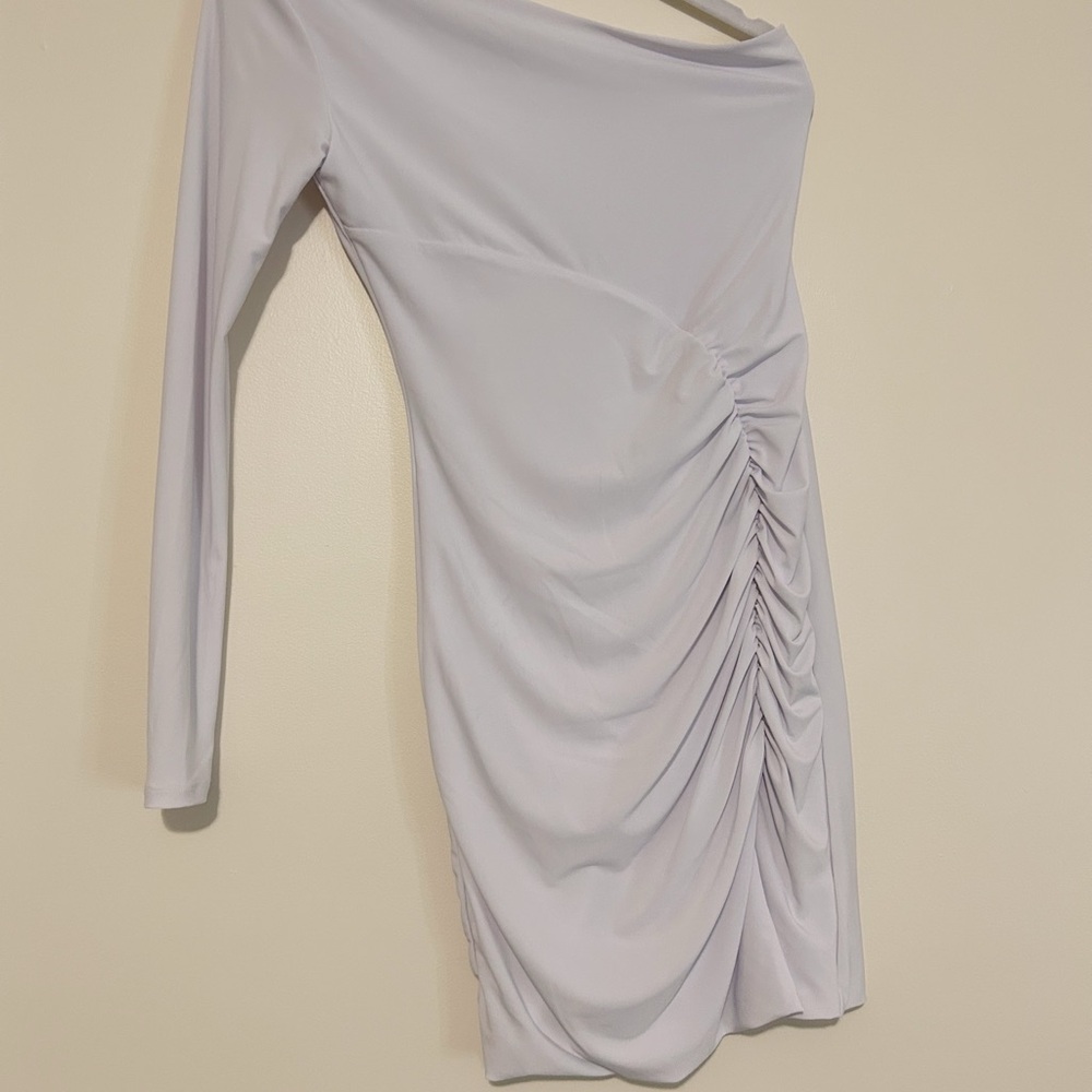 White One Shoulder Mini Dress - Picture 2 of 3